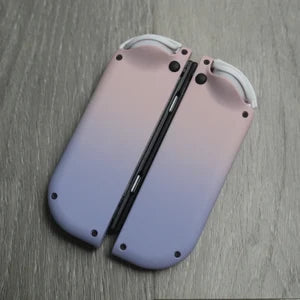 Custom Cotton Candy Pastel Pink and Purple Gradient Themed Nintendo Switch Joy-Con Controllers