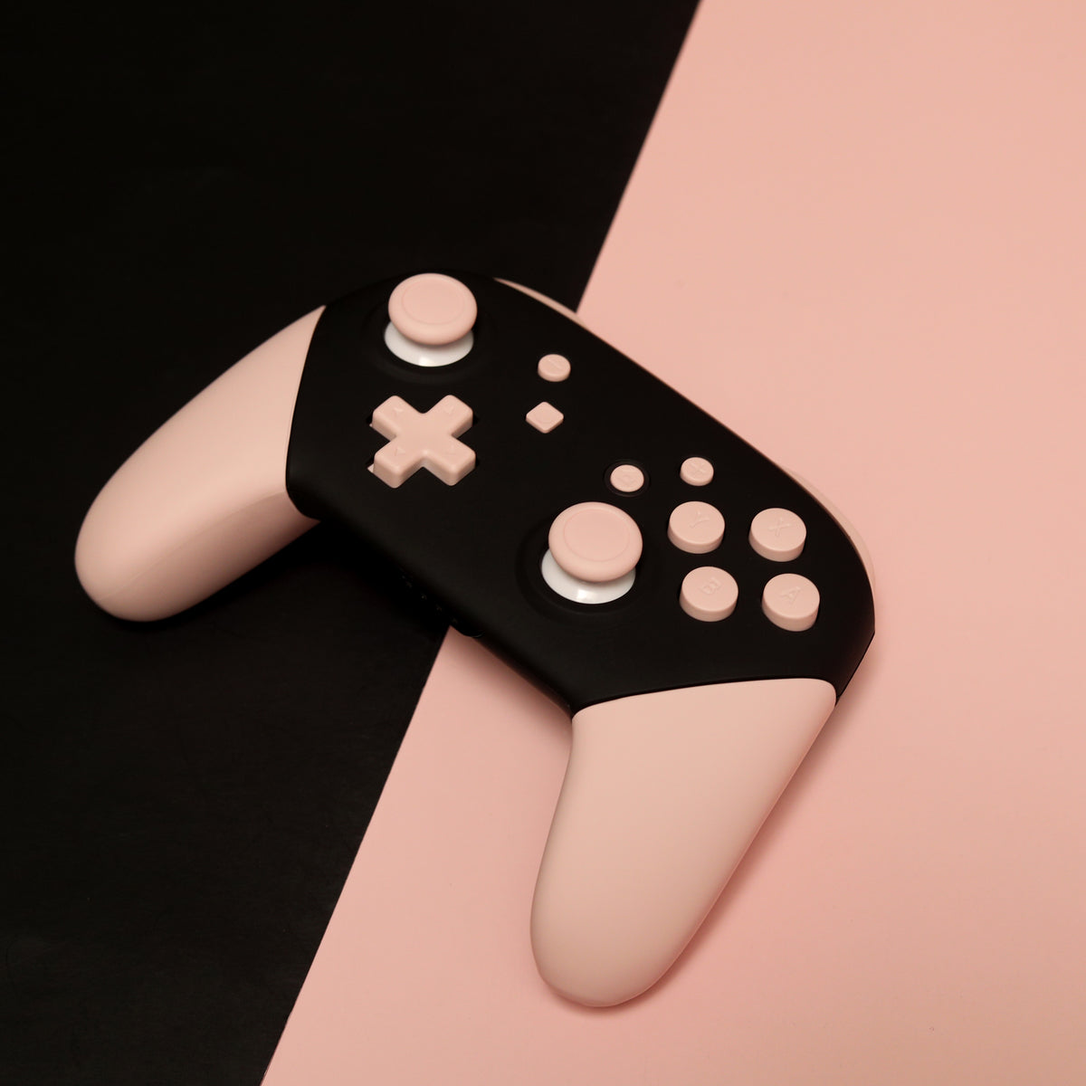 Custom Soft-Touch Black Pink Themed Nintendo Switch Pro Controller