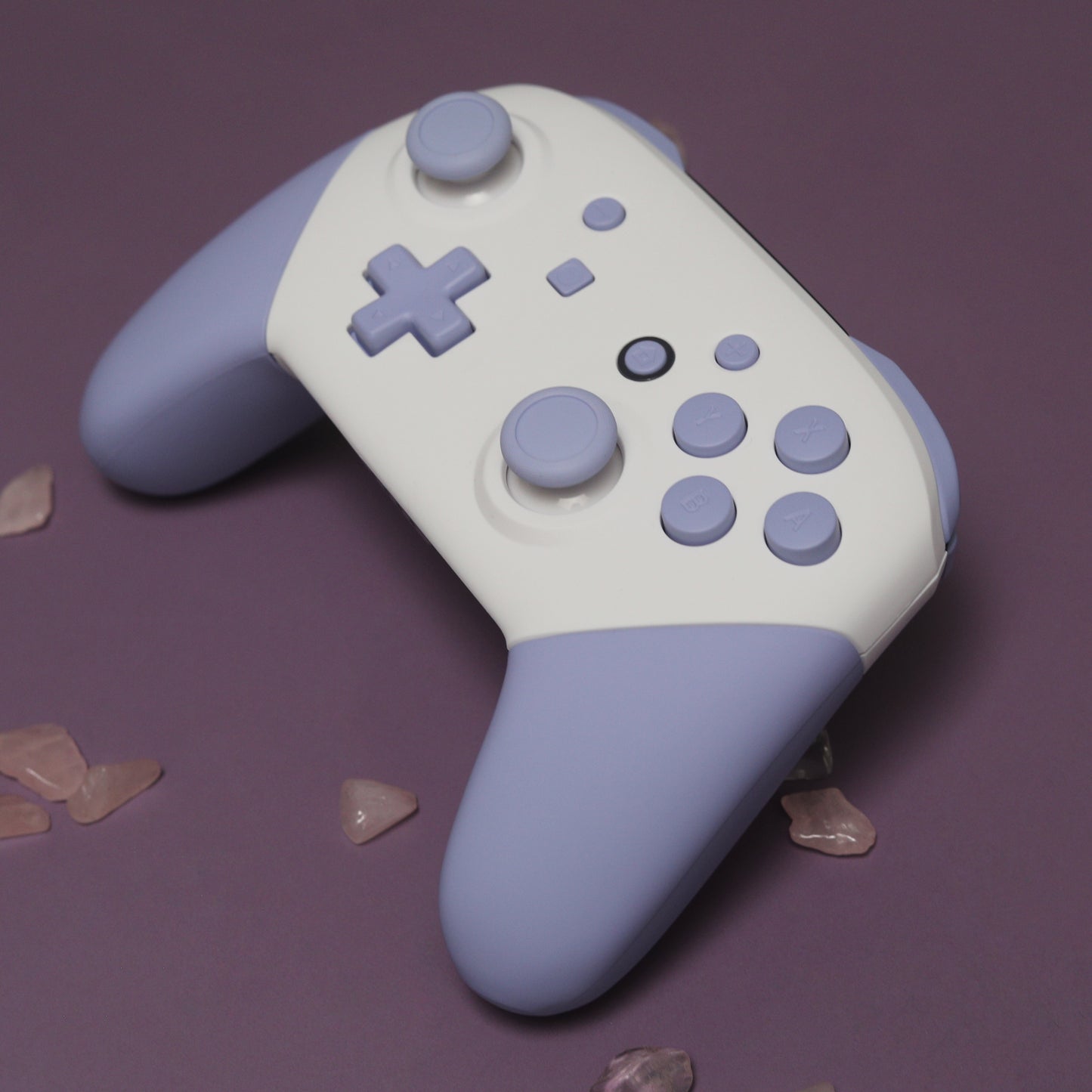 Custom 2-Tone Lavender Dream Pastel Purple Frost White Nintendo Switch Pro Controller