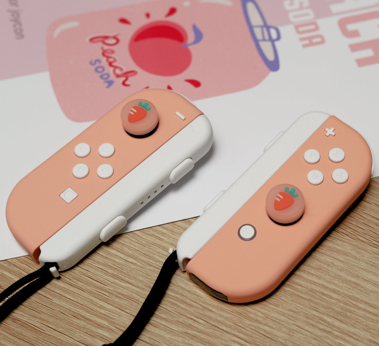 Custom Peach Soda Nintendo Switch Joy-Con Controllers
