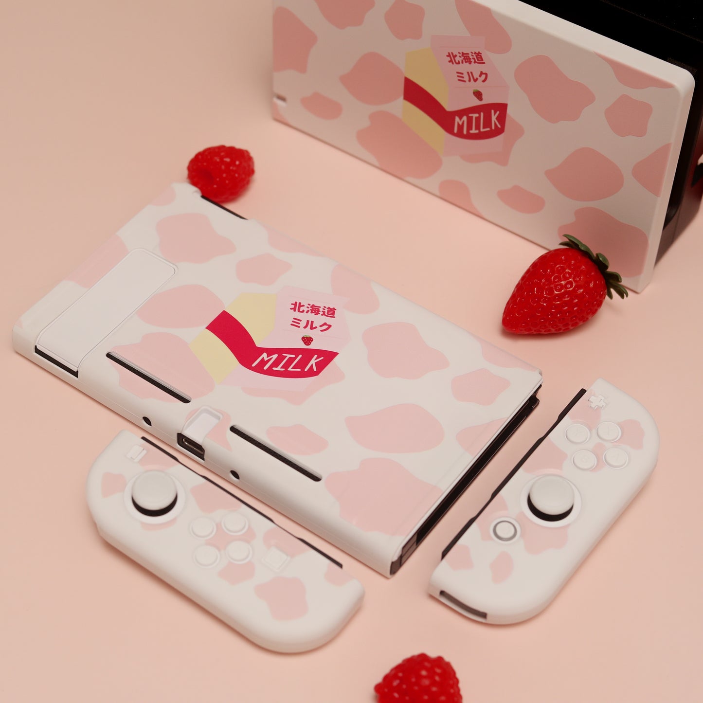 Custom HOKKAIDO MILK - STRAWBERRY Version - Nintendo Switch Case
