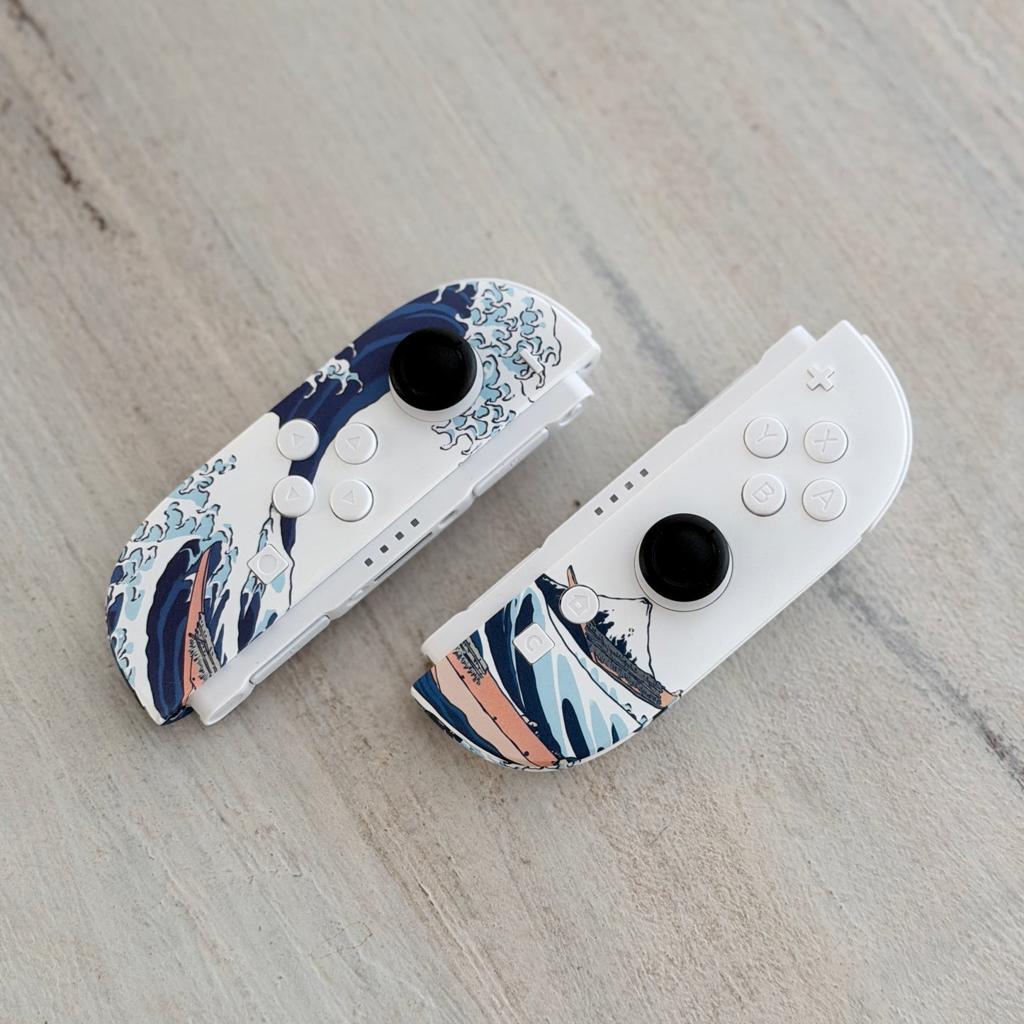 Custom Great Wave Nintendo Switch 2 Joy-Con Controllers