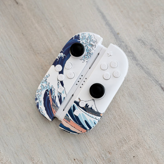 Custom Great Wave Nintendo Switch 2 Joy-Con Controllers