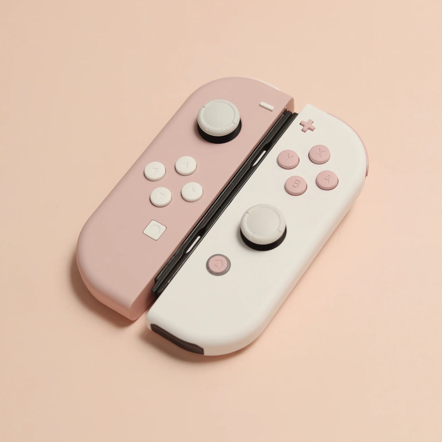 Custom 2-Tone Strawberry Mochi Themed Nintendo Switch Joy-Con Controllers