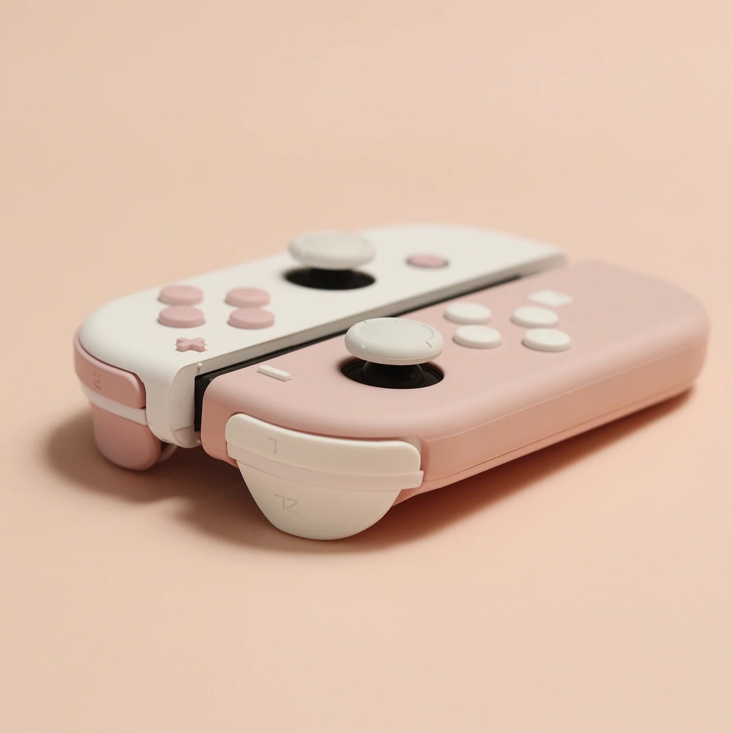 Custom 2-Tone Strawberry Mochi Themed Nintendo Switch Joy-Con Controllers