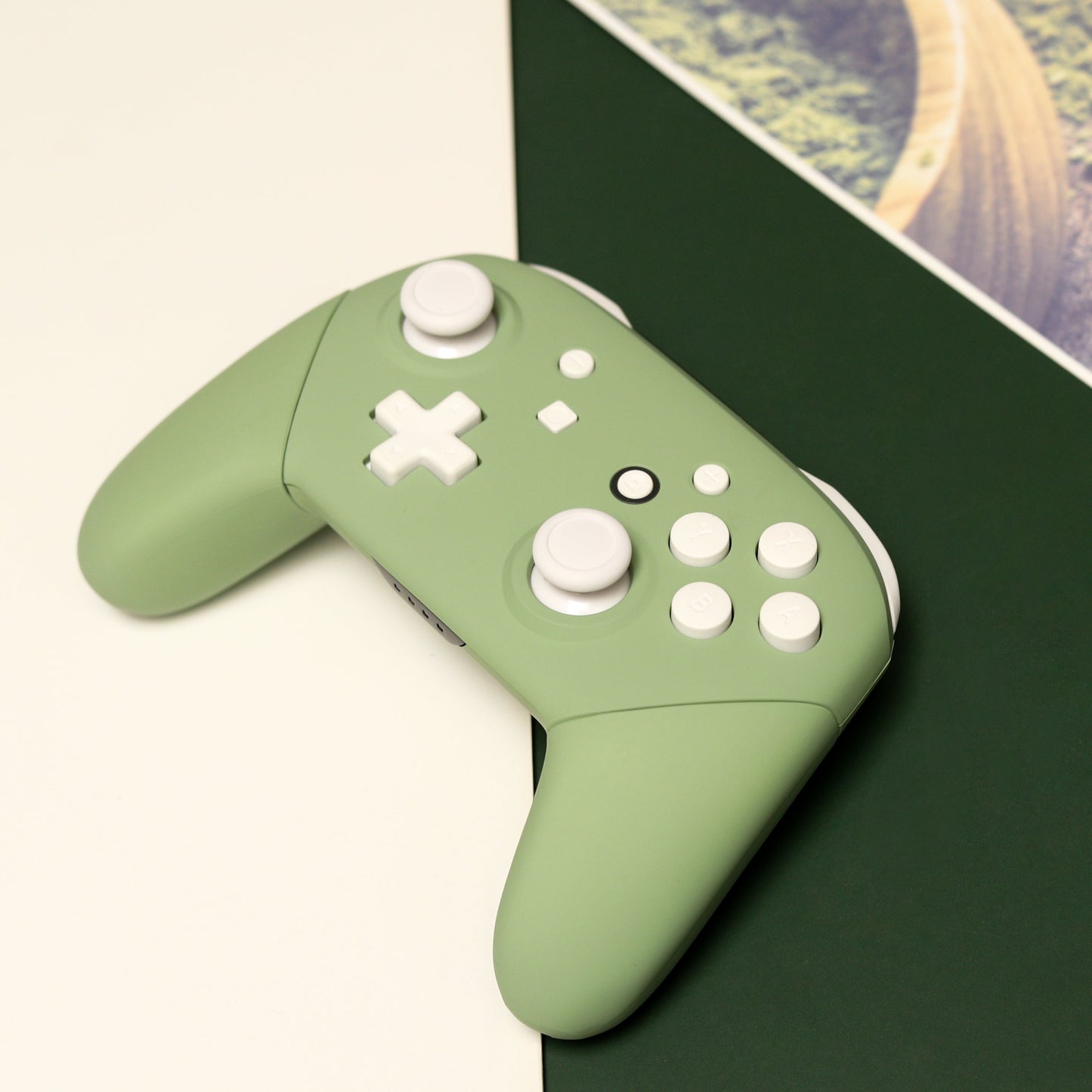 Custom Soft-Touch Matcha Green Tea Themed Nintendo Switch Pro Controller