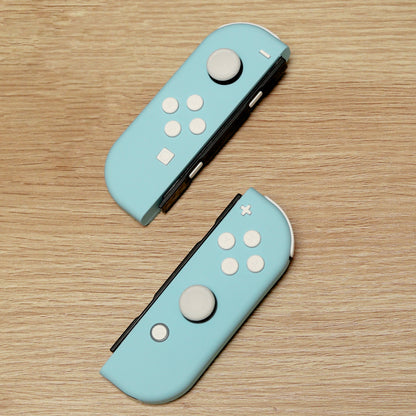 Custom SEA SALT Pastel Blue and White Nintendo Switch Joy-Con Controllers