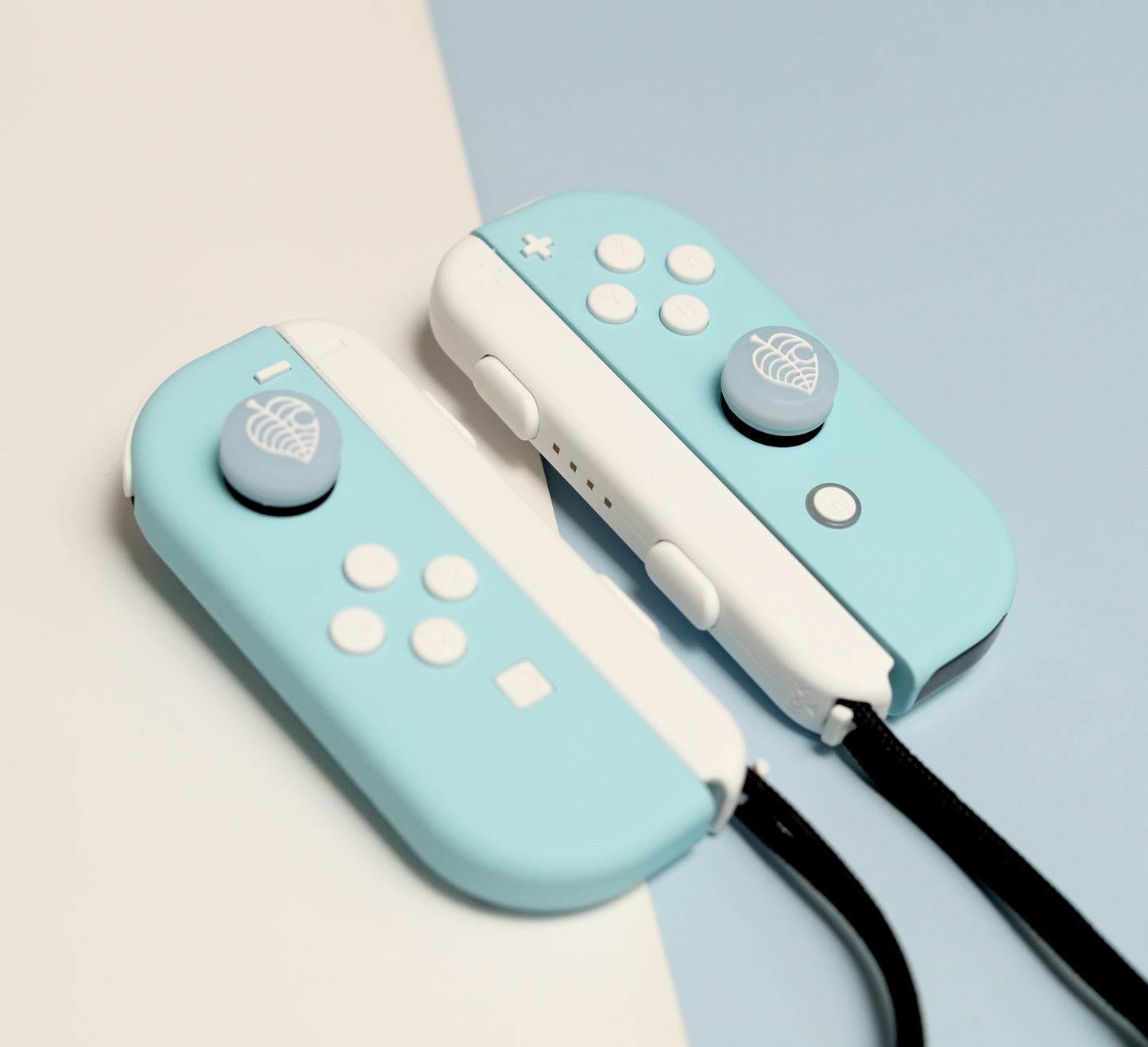 Custom SEA SALT Pastel Blue and White Nintendo Switch Joy-Con Controllers