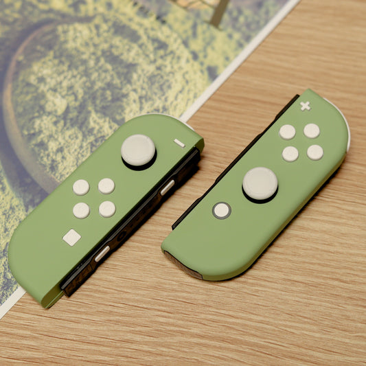 Custom Matcha Green Tea Themed Nintendo Switch Joy-Con Controllers