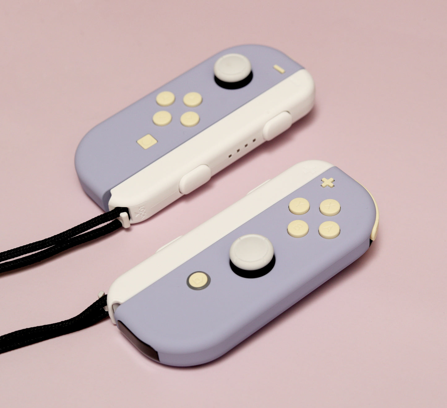 Custom Lavender Cream Nintendo Switch Joy-Con Controllers