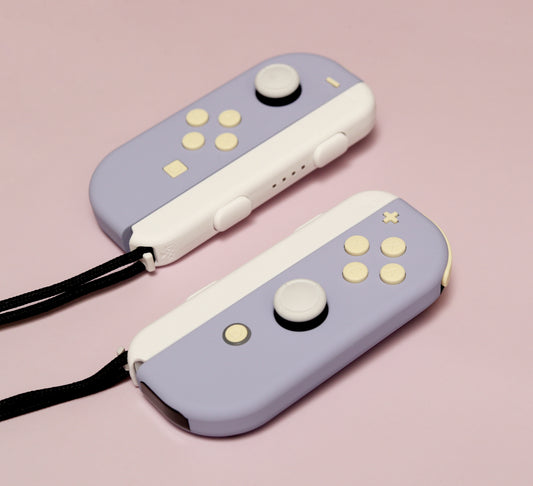 Custom Lavender Cream Nintendo Switch Joy-Con Controllers