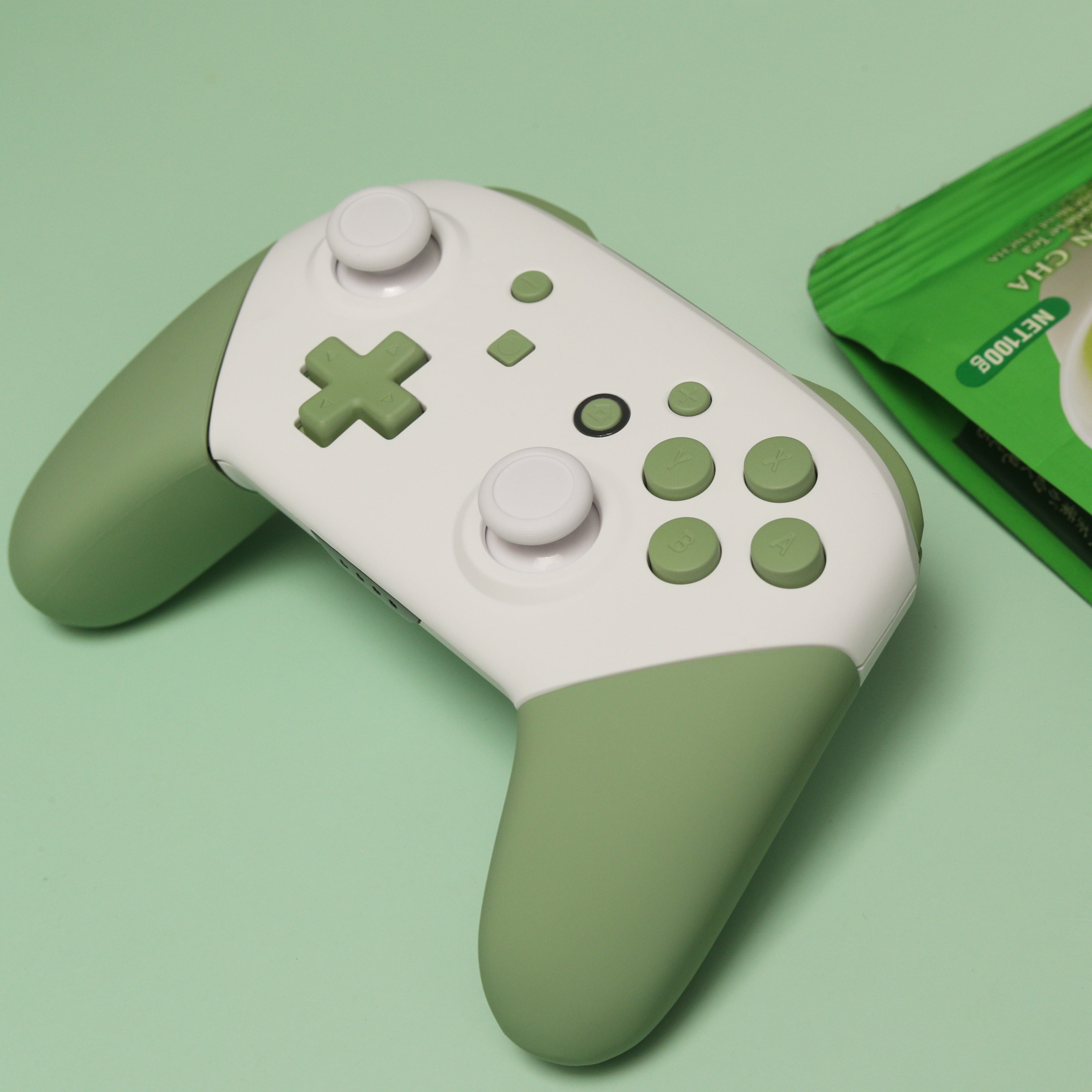 Custom 2-Tone Matcha Green Tea Themed Nintendo Switch Pro Controller ...