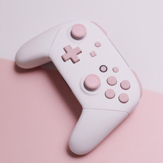 Custom Soft-Touch White and Pink themed Nintendo Switch Pro Controller