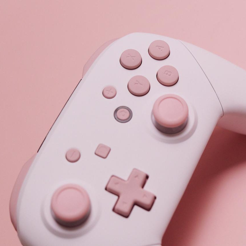 Custom Soft-Touch White and Pink themed Nintendo Switch Pro Controller
