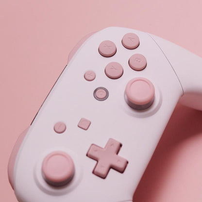 Custom Soft-Touch White and Pink themed Nintendo Switch Pro Controller