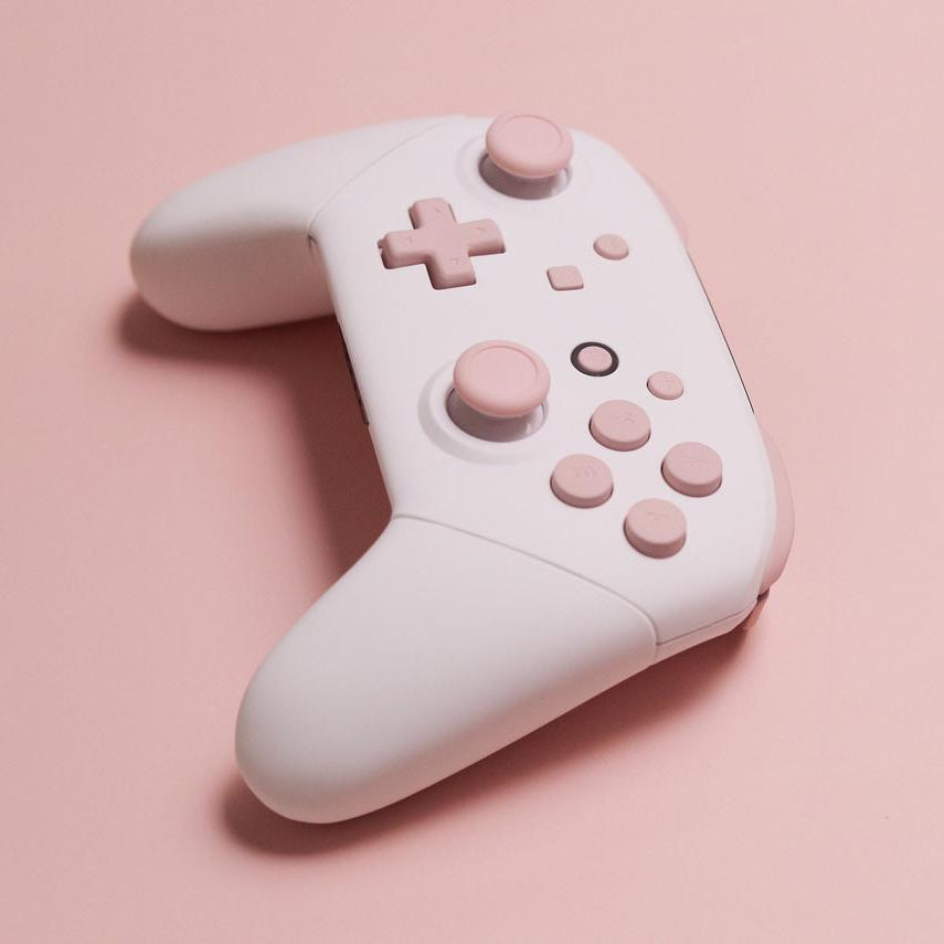 Custom Soft-Touch White and Pink themed Nintendo Switch Pro Controller