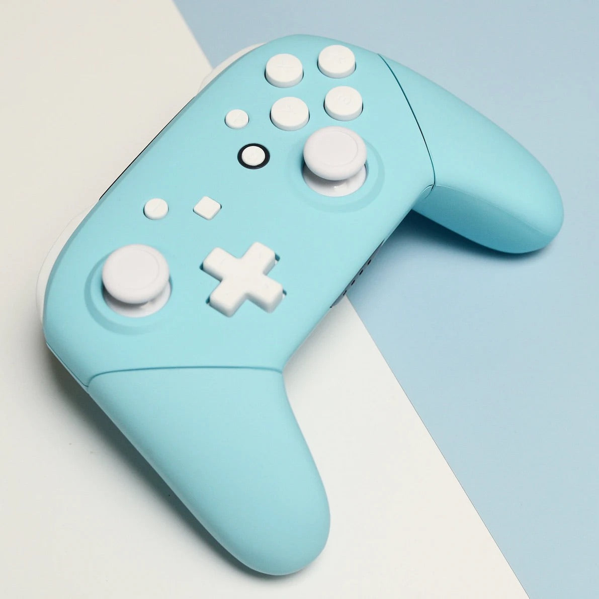 Custom Sea Salt Pastel Blue and White Nintendo Switch Pro Controller