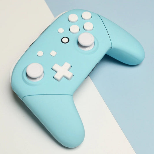 Custom Sea Salt Pastel Blue and White Nintendo Switch Pro Controller