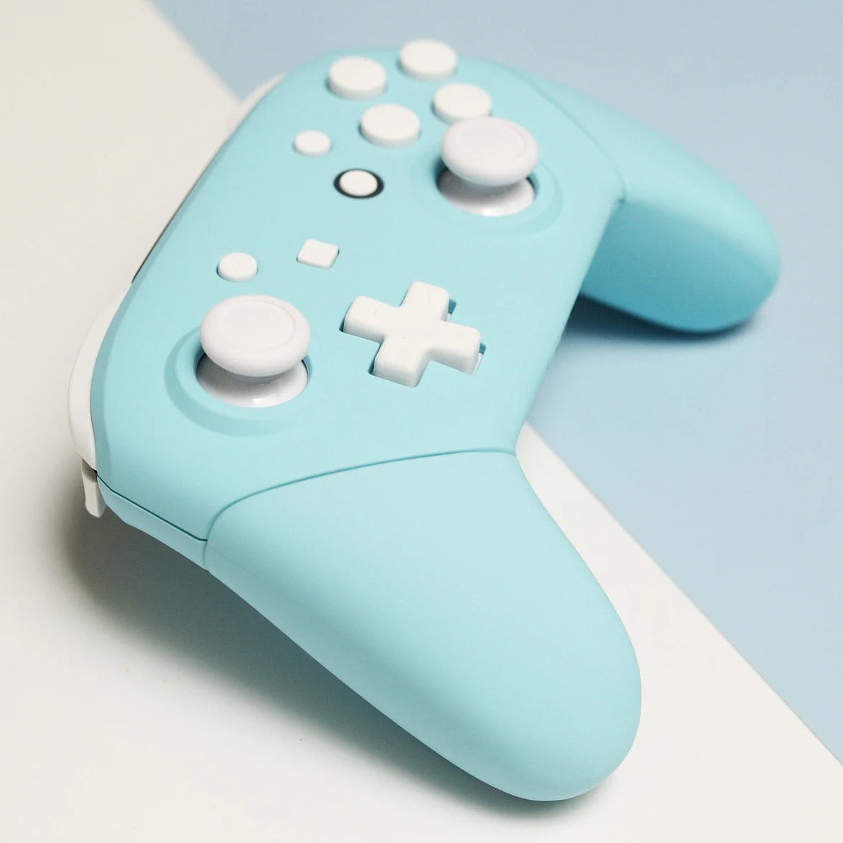 Custom Sea Salt Pastel Blue and White Nintendo Switch Pro Controller